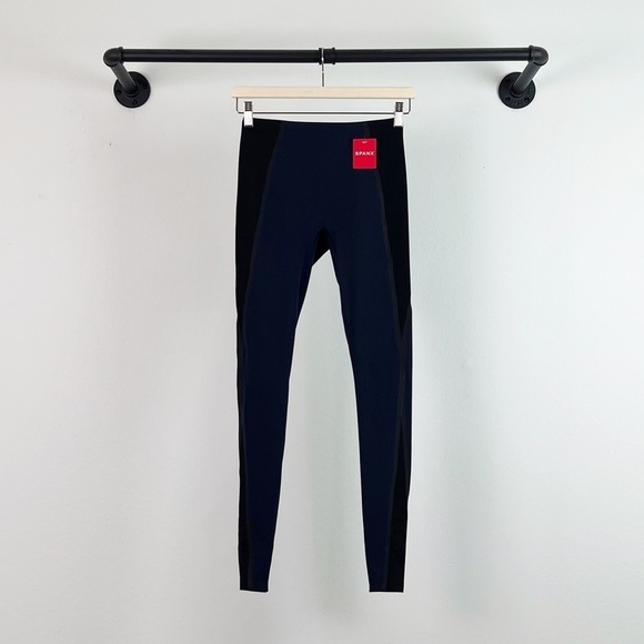 NWT Spanx Mesh Contour High Rise Pull On Shaping Leggings in Lapis Night - Picture 6 of 10